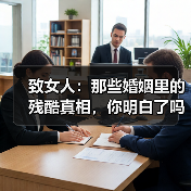 致女人:那些婚姻里的残酷真相,你明白了吗?(图4) 致女人:婚姻残酷真相全攻略(图4)