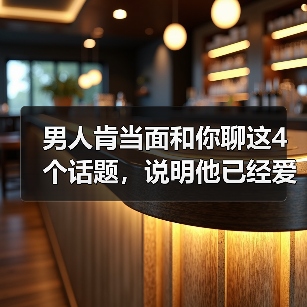 男人肯当面和你聊这4个话题,说明他已经爱你爱到死心塌地(图1) 男人聊这4个话题说明爱到死心塌地|情感识别全攻略(图1)
