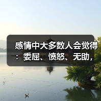 感情中大多数人会觉得：委屈、愤怒、无助，