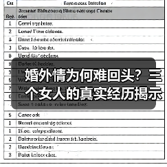 婚外情为何难回头?三个女人的真实经历揭示婚姻真相(图3) 婚外情为何难回头?三个女人的真实经历揭示婚姻真相(图3)