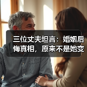 三位丈夫坦言：婚姻后悔真相，原来不是她变