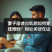 妻子原谅出轨后如何重建婚姻？相处关键在这
