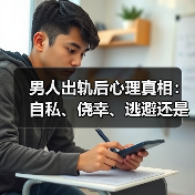 男人出轨后心理真相：自私、侥幸、逃避还是