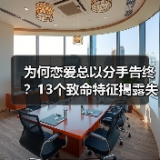 为何恋爱总以分手告终？13个致命特征揭露