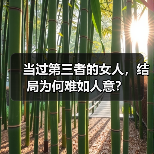 当过第三者的女人，结局为何难如人意？(图2)