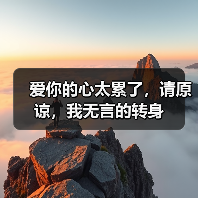 爱你的心太累了，请原谅，我无言的转身(图2)