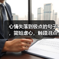 心情失落到极点的句子，简短虐心，触碰泪点！(图2)